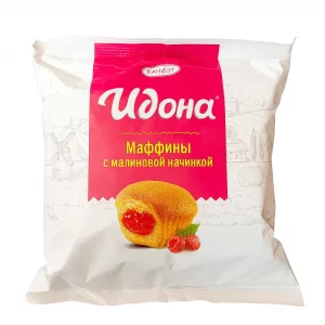 250гр. Идона маффины с малиной начинкой