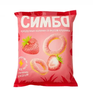 80гр. "Симбо" кукурузные колечки со вкусом клубники