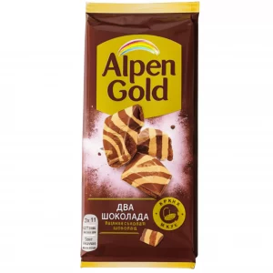 80гр. Шоколад Alpen Gold Два Шоколада